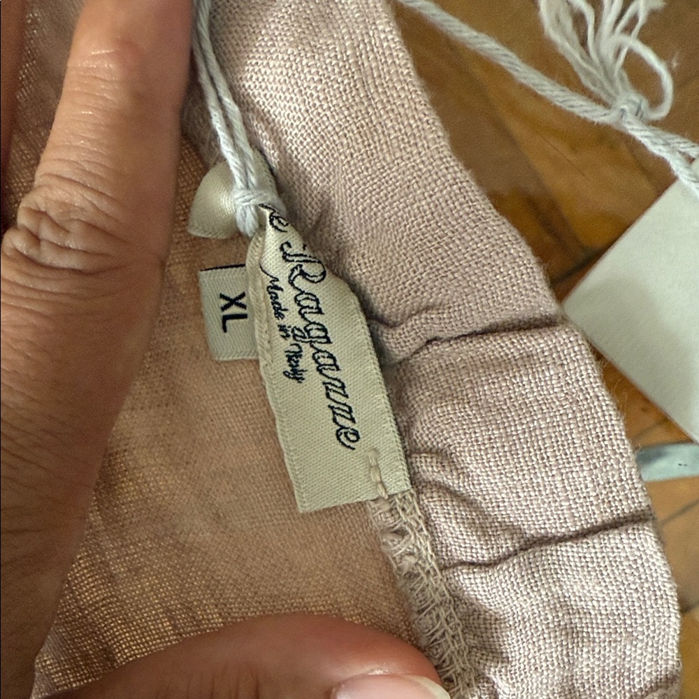 Le ragarre Elegant tan Maxi Dress 100%Lino - Picture 5 of 8